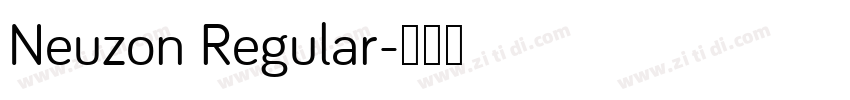 Neuzon Regular字体转换